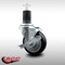 Service Caster 4'' SS Black Poly Swivel 1-5/8'' Expanding Stem Caster with Brake SCC-SSEX20S414-PPUB-BLK-TLB-158 - alternate 3